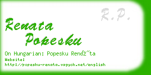 renata popesku business card